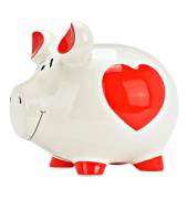Spardose Schwein (gro&szlig;) 10043466 , "Herz ~Aufdruck|ohne|#~"